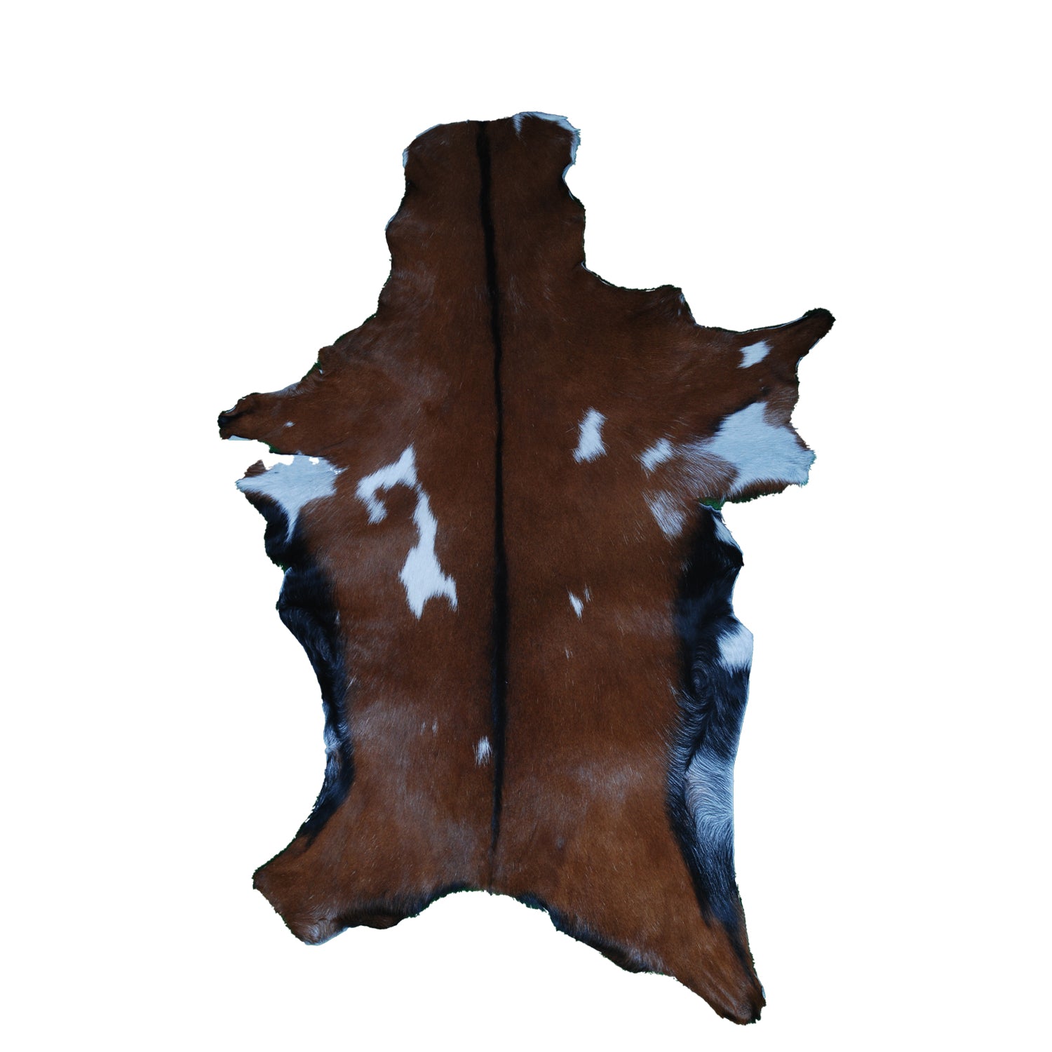 Premium Dark Brown Goat Skin Rug - Rustic Charm for Modern and Classic Interiors