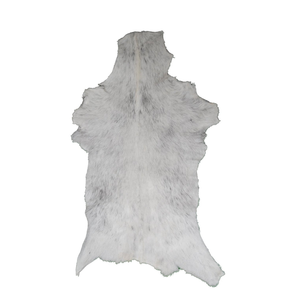 Luxury Grey & White Natural Goat Skin Rug - Serene - Tranquil Wall Decor - Sustainable, Eco-Friendly, Non-Slip Backing - Hypoallergenic - - Celestial Leather Limited