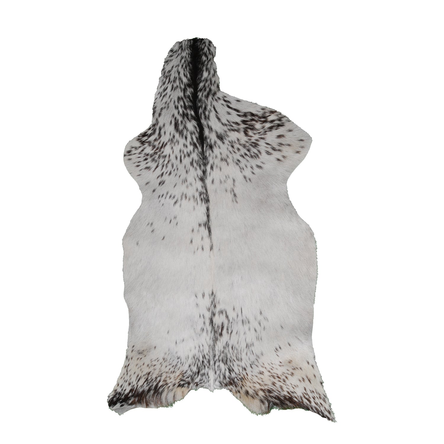 Stylish Black and White Goat Hide Rug - Unique Natural Pattern for Modern Homes