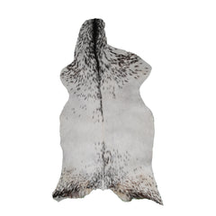 Stylish Black and White Goat Hide Rug - Unique Natural Pattern for Modern Homes