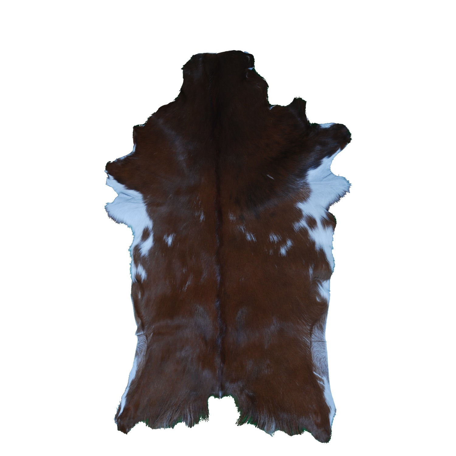 Premium Dark Brown Goat Skin Rug - Rustic Charm for Modern and Classic Interiors