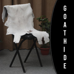 Stylish Dark Brown Goat Hide Rug - Perfect Accent for Contemporary Homes