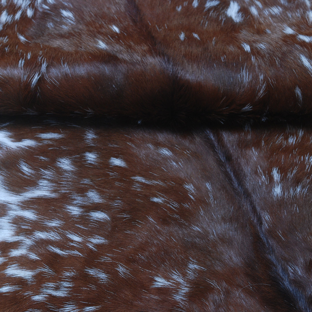 Natural Dark Brown Goat Hide Rug - Perfect for Modern and Rustic Spaces