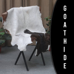 Premium Dark Brown Goat Skin Rug - Durable and Stylish Accent for Any Room