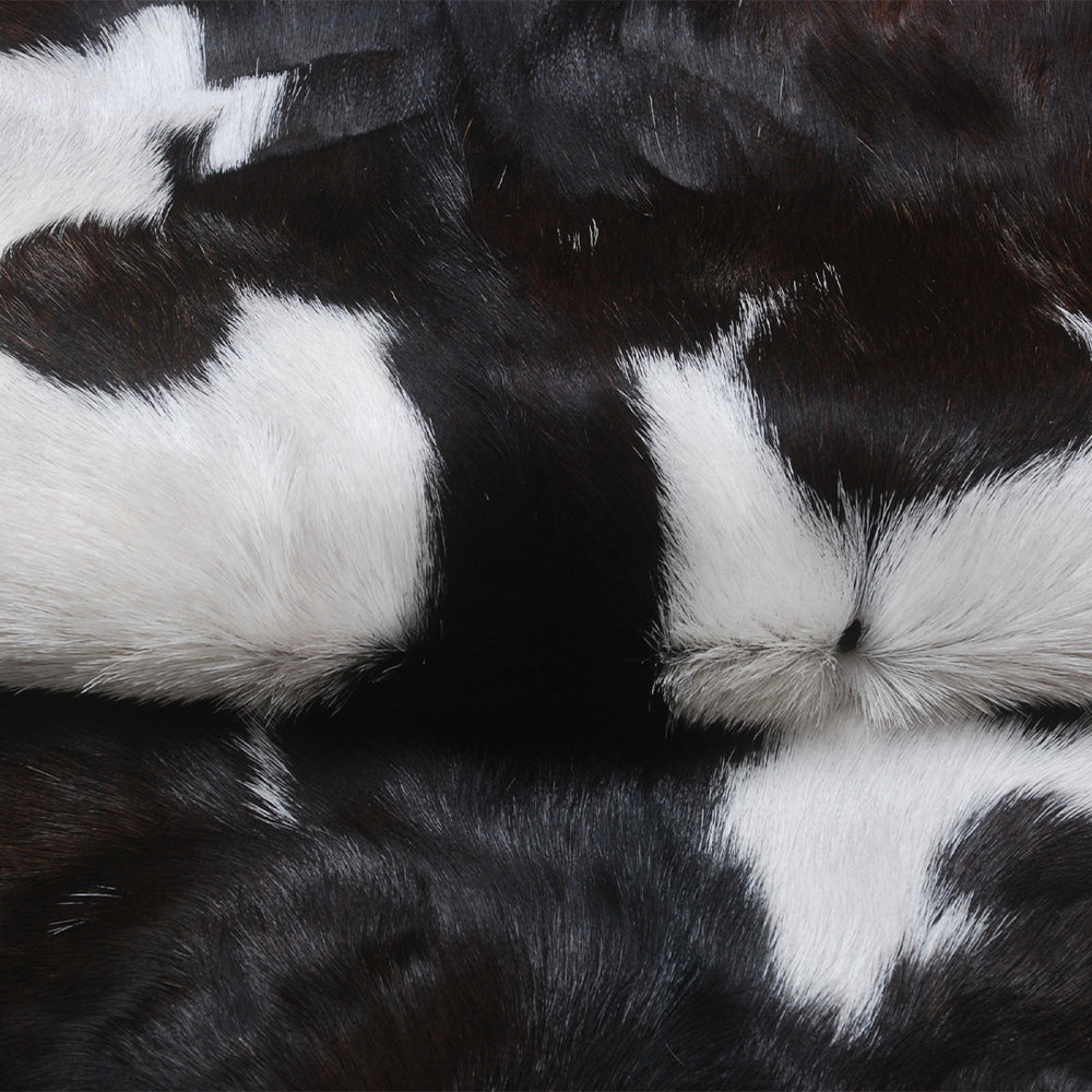 Luxury Black & White Goat Skin Rug Wall Decor - Natural Hair On Leather, Soft and Hypoallergenic - Sustainable Eco-Friendly Home Accent - Celestial Leather Limited