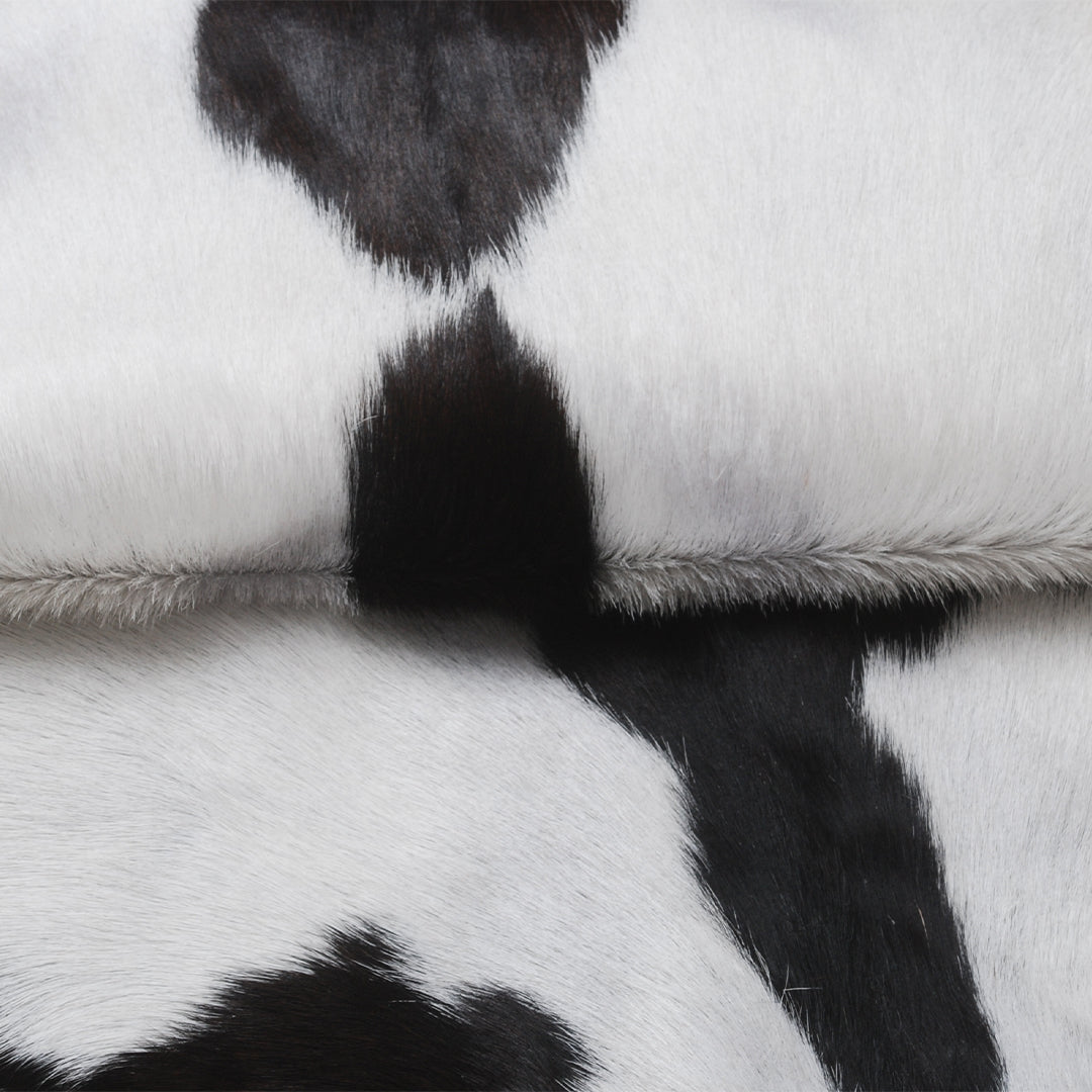 Hair-On Goat Skin Rug - Black and White Design for Unique Living Spaces