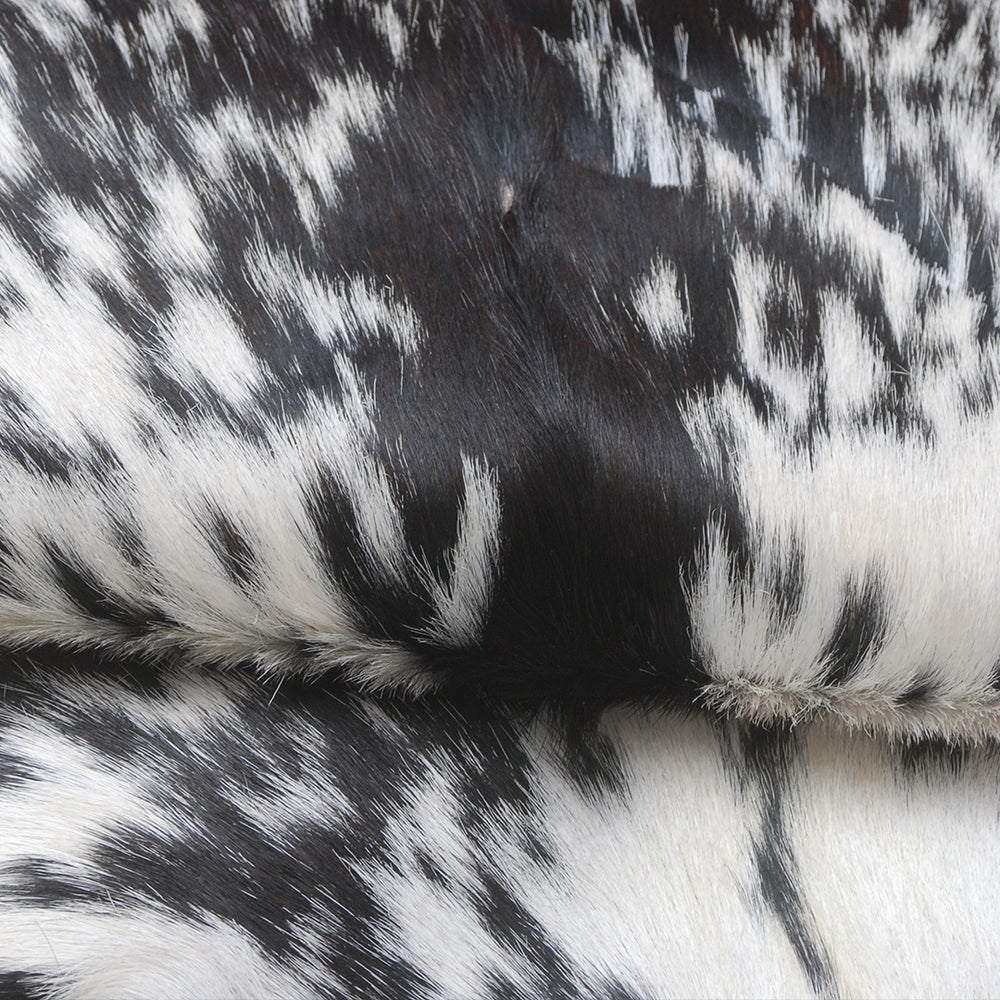 Luxury Handmade Black White Goat Skin Rug - Soft, Pet-Friendly, Non-Shedding, Eco-Friendly Rustic Decor - Celestial Leather Limited