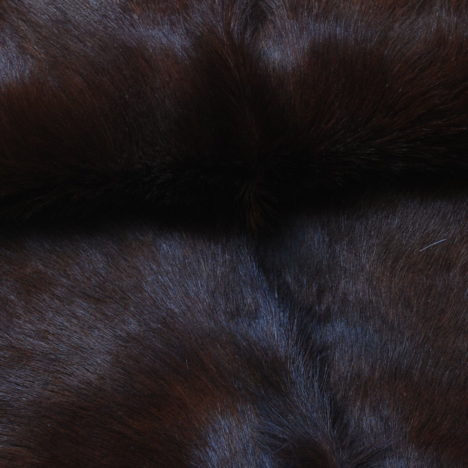 Elegant Dark Brown Goat Skin Rug - Natural Hair-On Accent for Floors or Walls