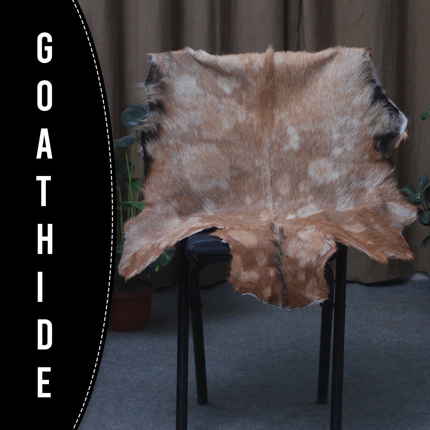 Celestial Tan Skin Rug - Soft, Durable, and Eco-Friendly - Handmade Pure Goat Skin Floor Rug - Non-Slip Suede Back