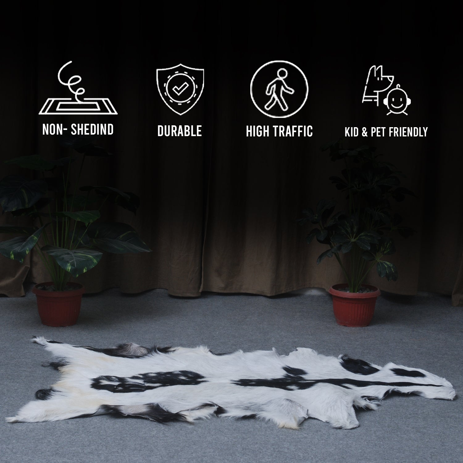 Goat Skin Rug, Handpicked for Quality, Unique Piece for Sale, Fast UK Delivery