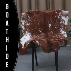 Natural Dark Brown Goat Hide Rug - Perfect for Modern and Rustic Spaces