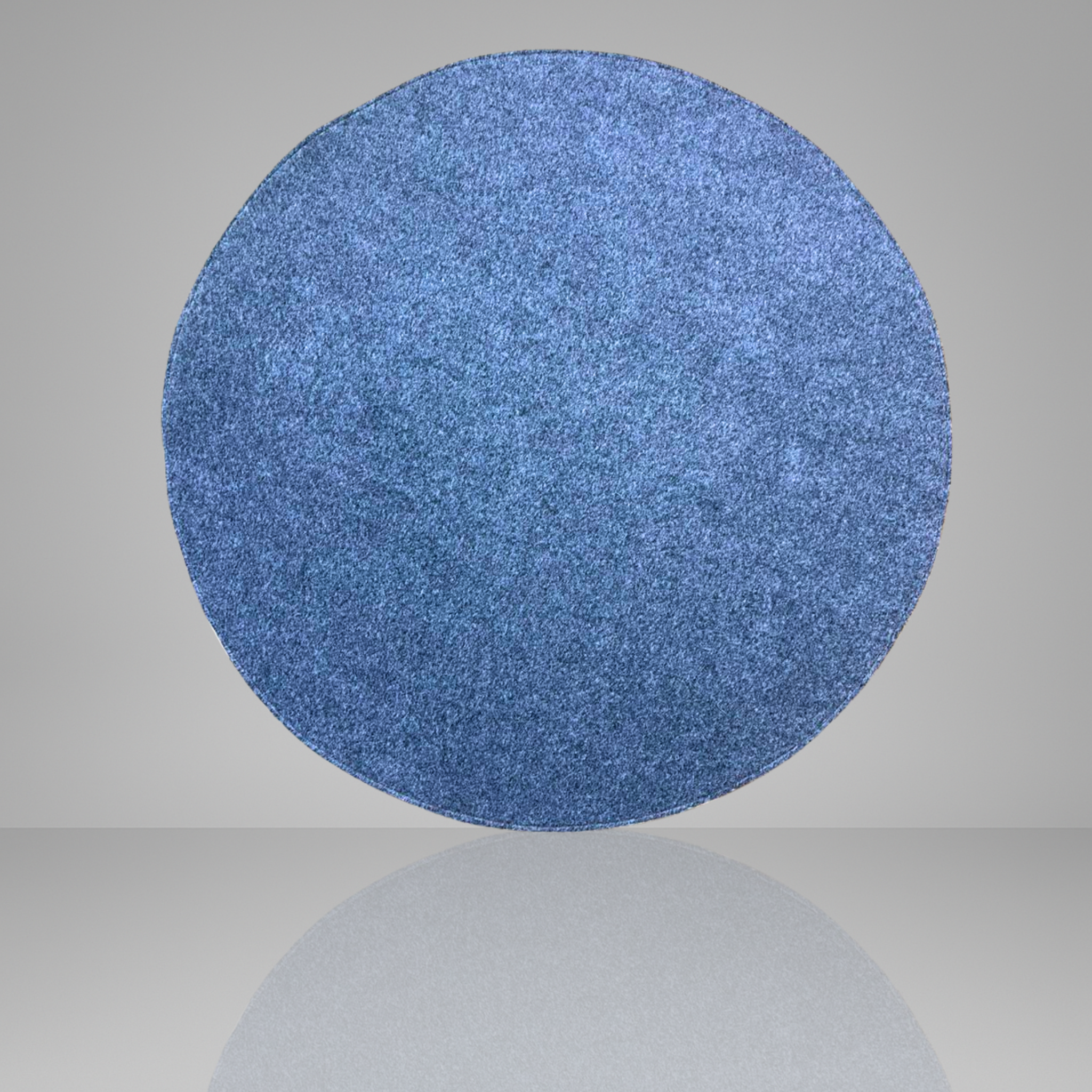 Luxurious Handmade Round Cowhide Patchwork Rug – Genuine Hair-On Hide Micro-Square Leather Floor Rug (9 sq ft)