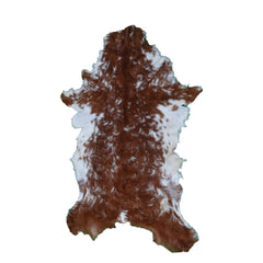 Luxury Brown and White Goat Hide Rug | Premium Hair-On Skin | Handpicked Unique Patterns | Sustainable and Eco-Friendly