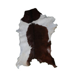 Stylish Dark Brown Goat Hide Rug - Perfect Accent for Contemporary Homes