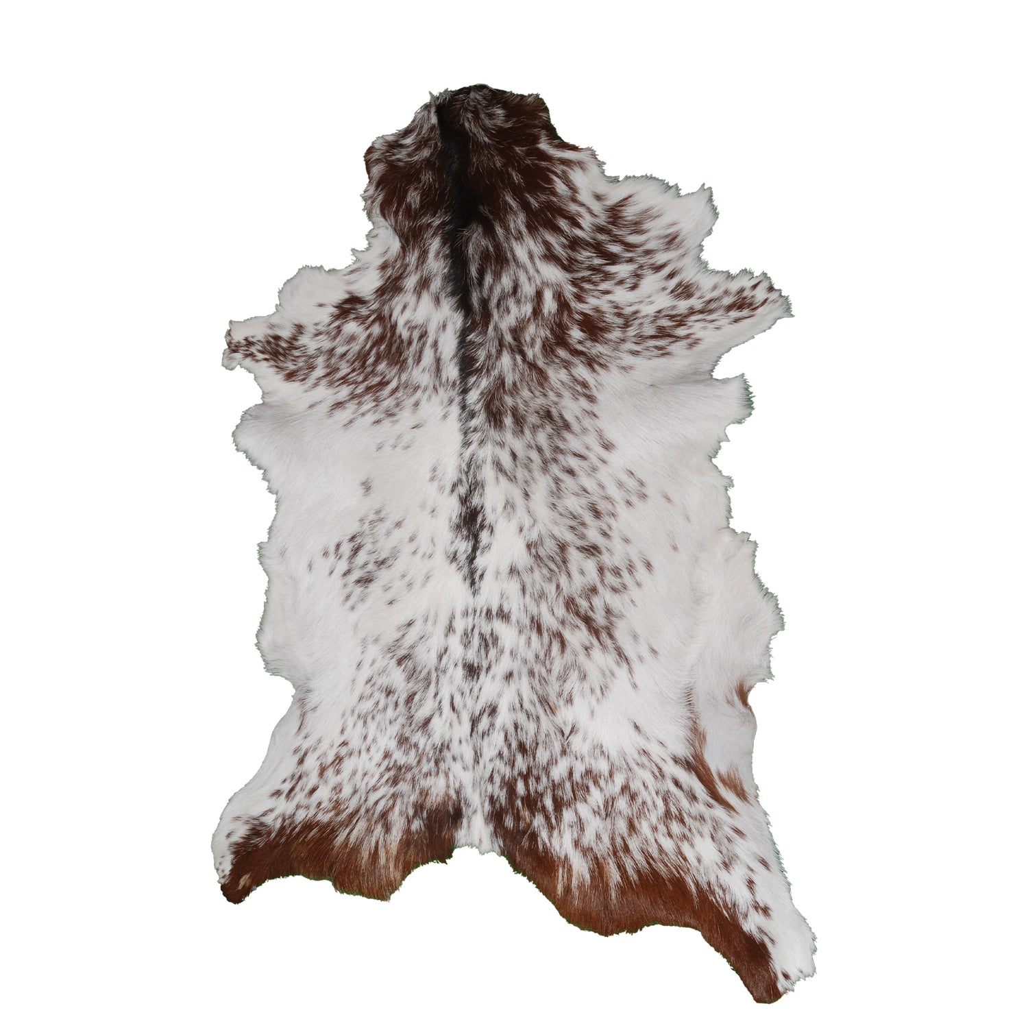 Authentic Hair-On Goat Skin Rug - Rich Dark Brown for Sophisticated Interiors