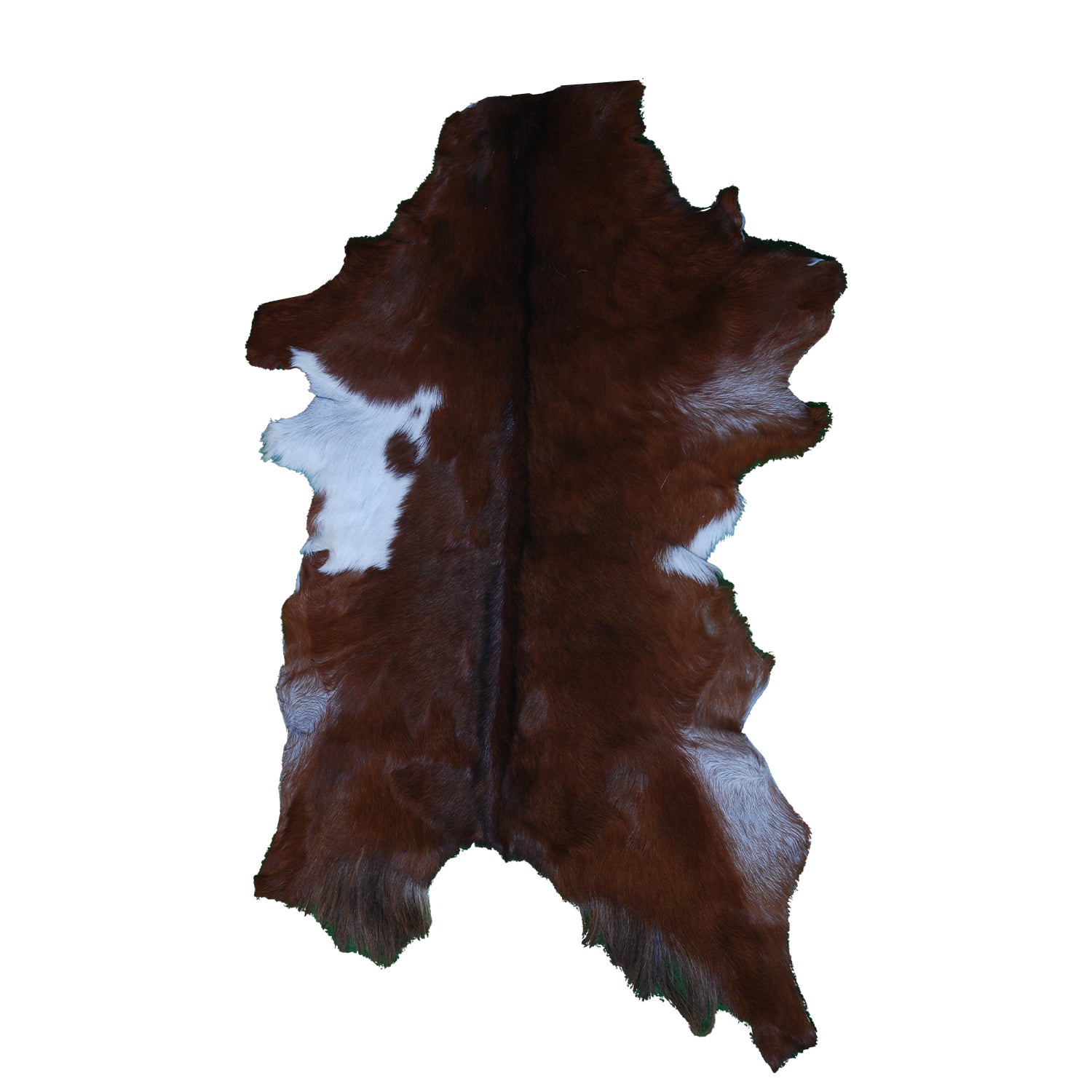 Premium Dark Brown Goat Skin Rug - Rustic Charm for Modern and Classic Interiors