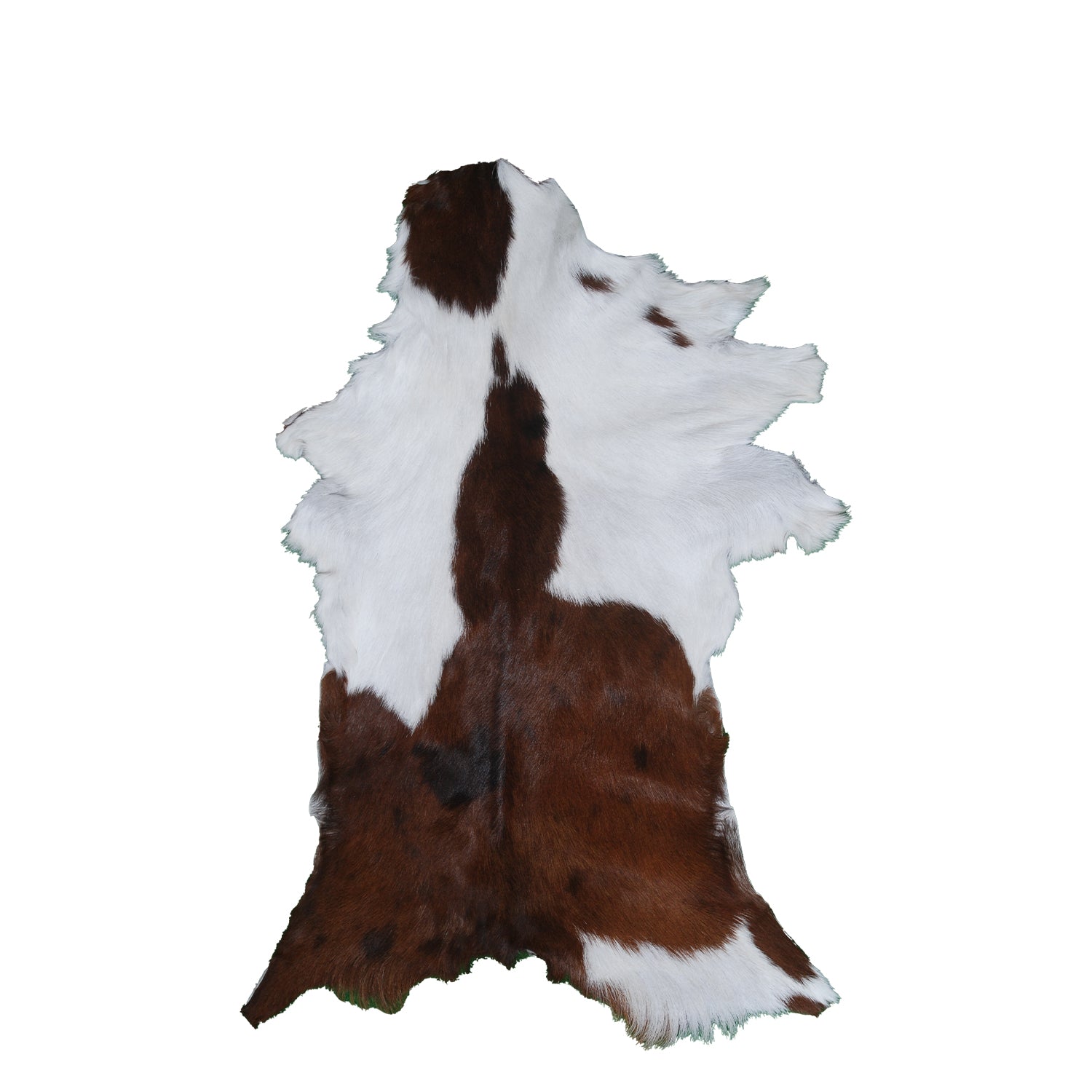 Natural Hair-On Dark Brown Goat Skin Rug - Elegant and Durable for Any Room