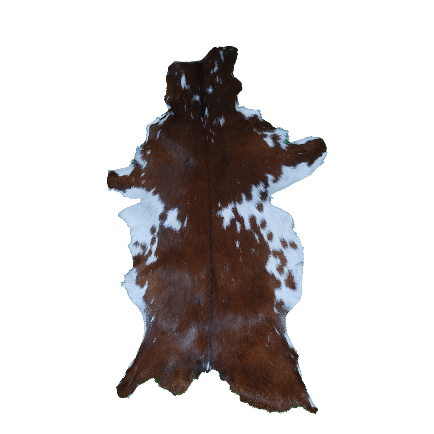 Authentic Dark Brown Goat Hide Rug - Unique Pattern for Modern and Classic Décor