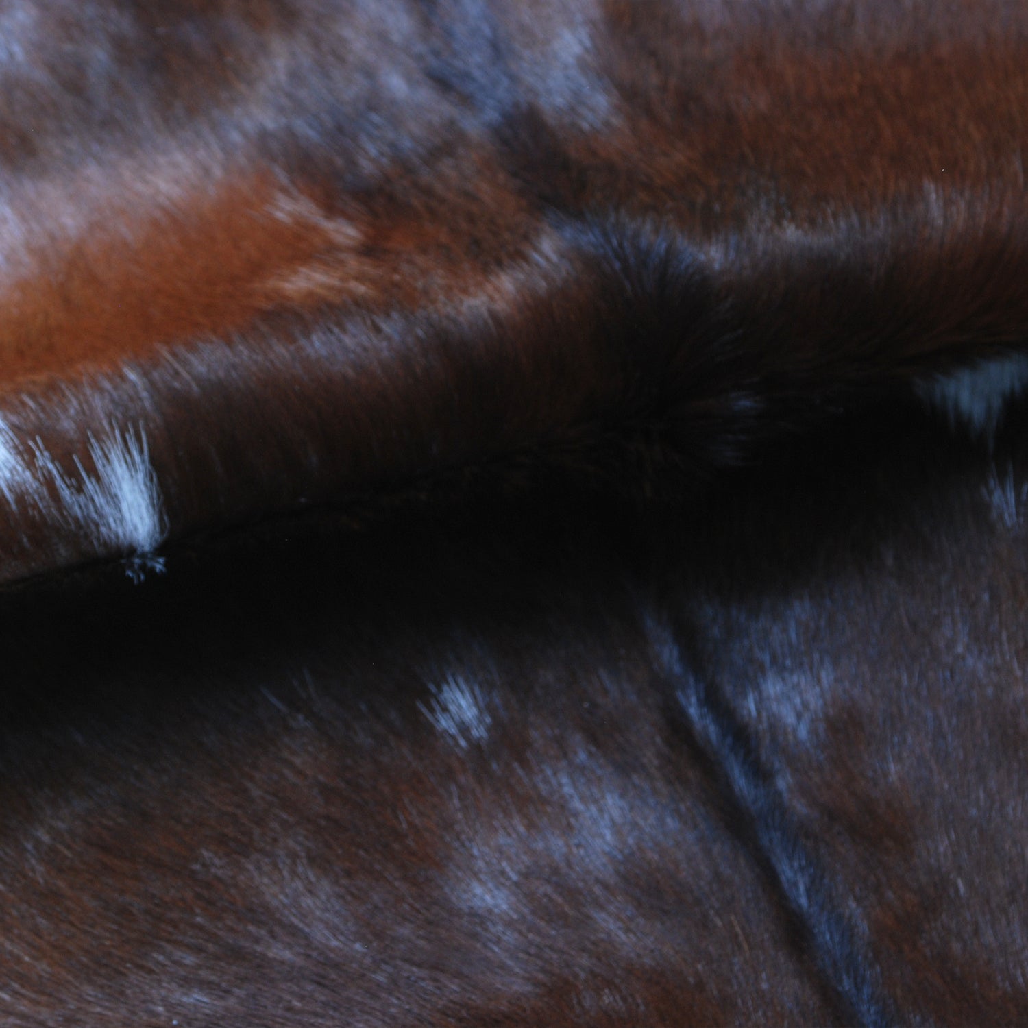 Handcrafted Dark Brown Goat Skin Rug - Genuine Leather for Luxurious Décor