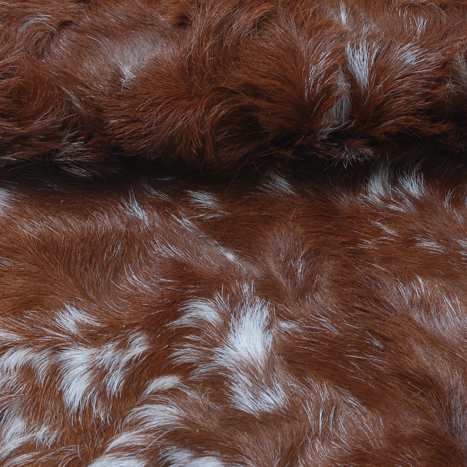 Luxury Brown and White Goat Hide Rug | Premium Hair-On Skin | Handpicked Unique Patterns | Sustainable and Eco-Friendly