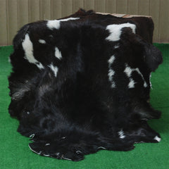 Goat Skin Rug, Black and white Handpicked for Quality, Unique Piece for Sale, Fast UK Delivery