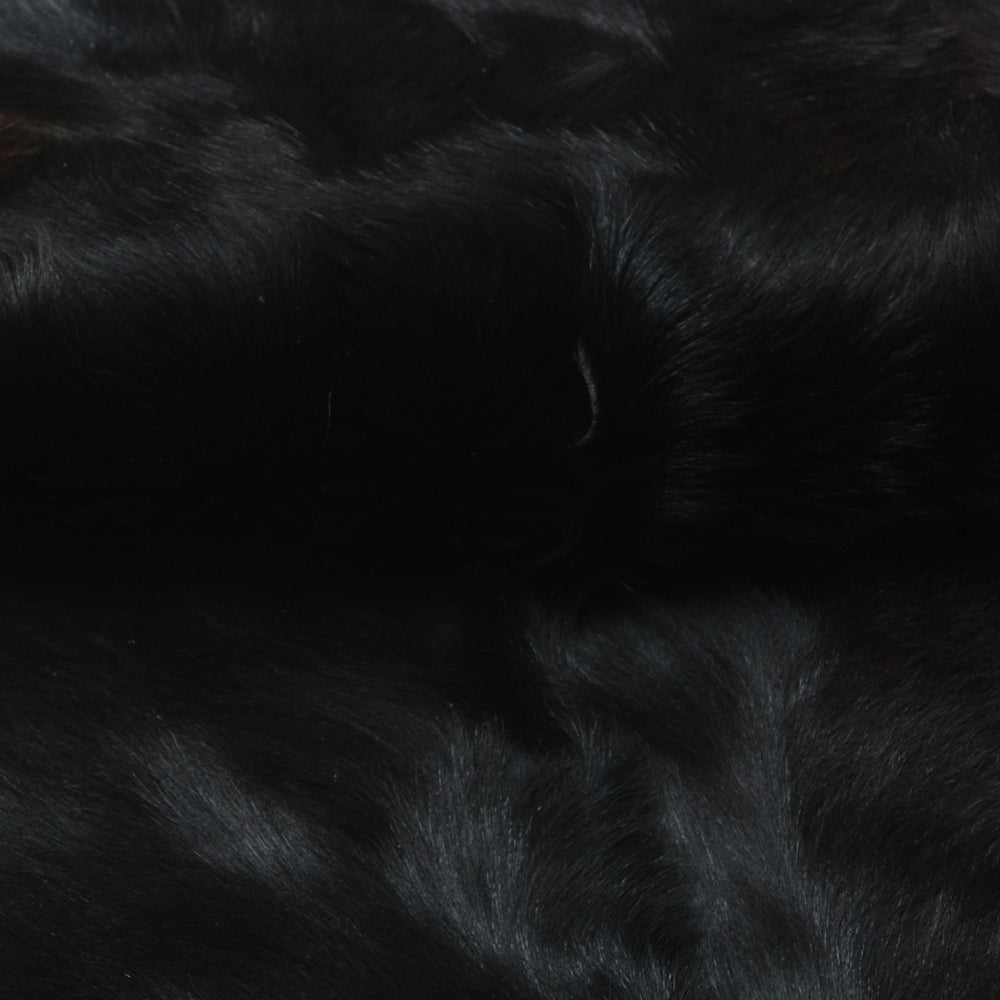 Modern Sophistication: Genuine Black & White Goat Skin Throw Rug - Hypoallergenic - Eco-Friendly - Unique Animal Skin Goathide - Non-Slip - Celestial Leather Limited