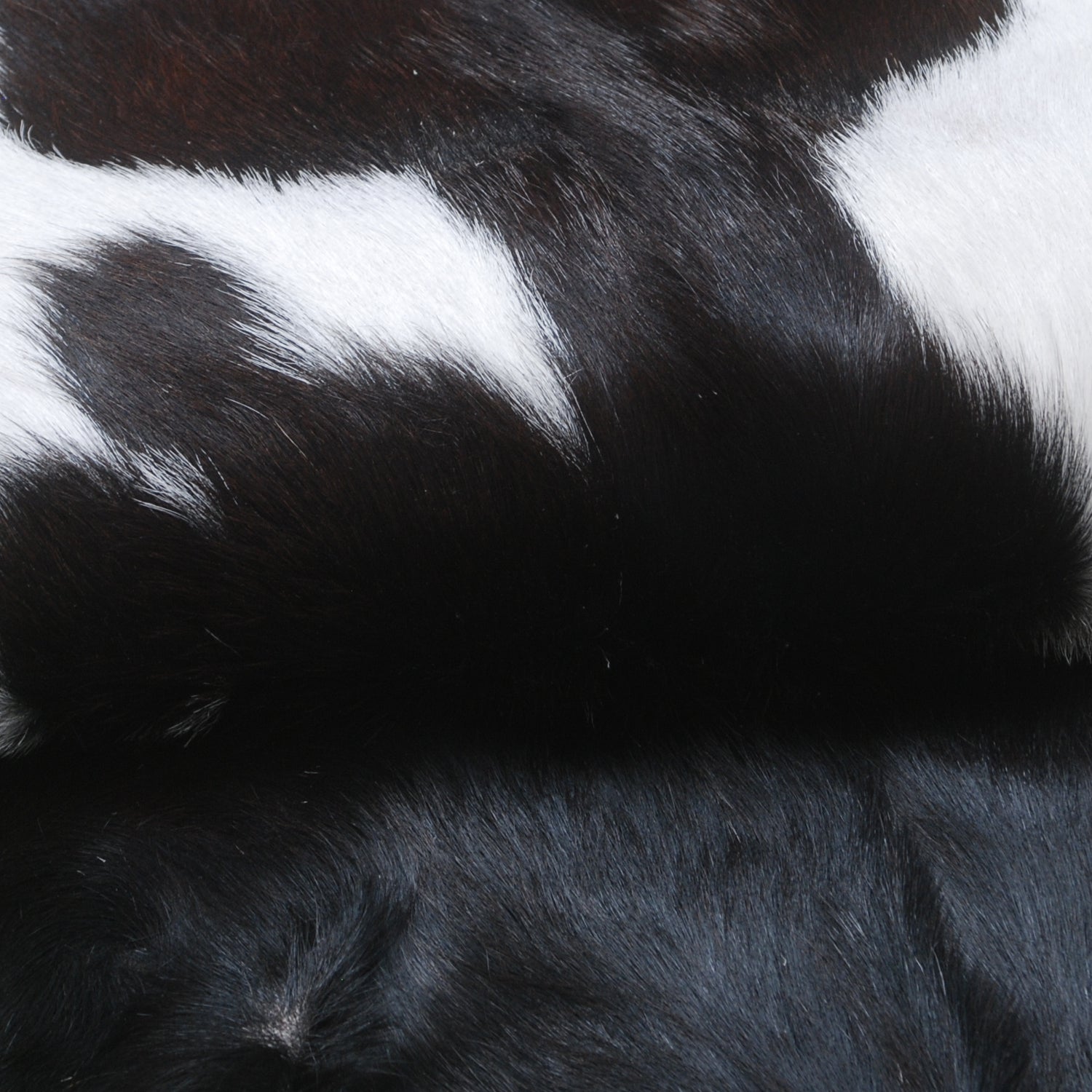 Luxury Black & White Goat Skin Rug with Non-Slip Backing - Hypoallergenic, Non-Shedding & Durable - Handmade Eco-Friendly Floor Rug - Celestial Leather Limited