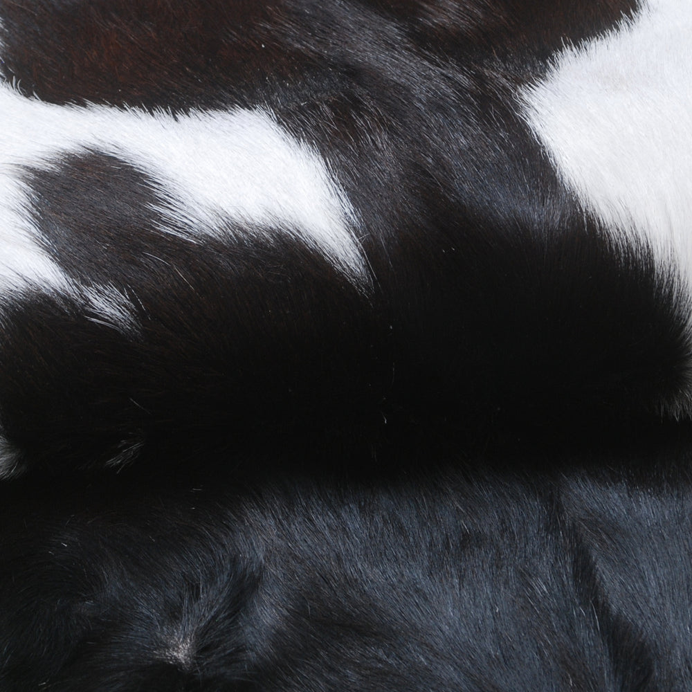 Luxury Black & White Goat Skin Rug with Non-Slip Backing - Hypoallergenic, Non-Shedding & Durable - Handmade Eco-Friendly Floor Rug - Celestial Leather Limited