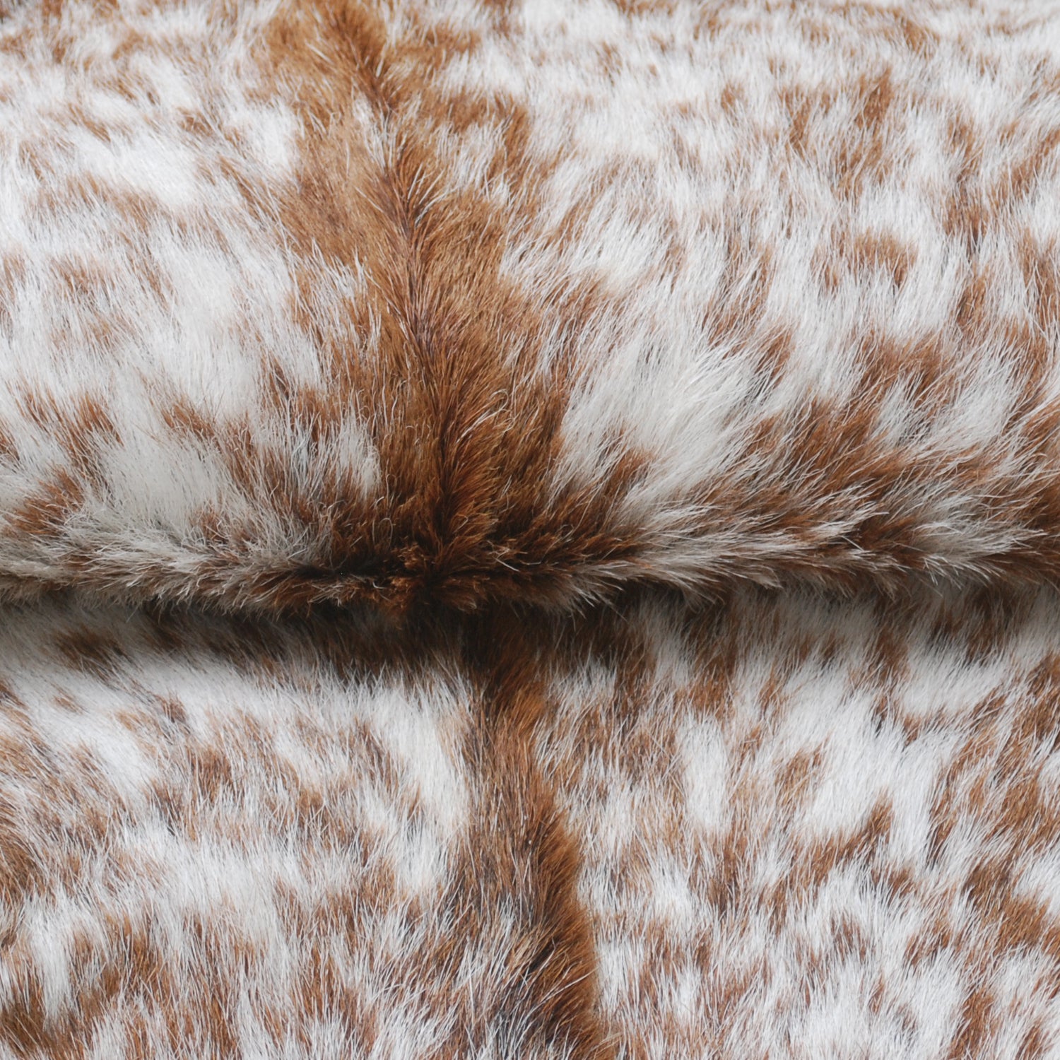 Authentic Hair-On Goat Skin Rug - Brown and White Pattern for Stylish Interiors