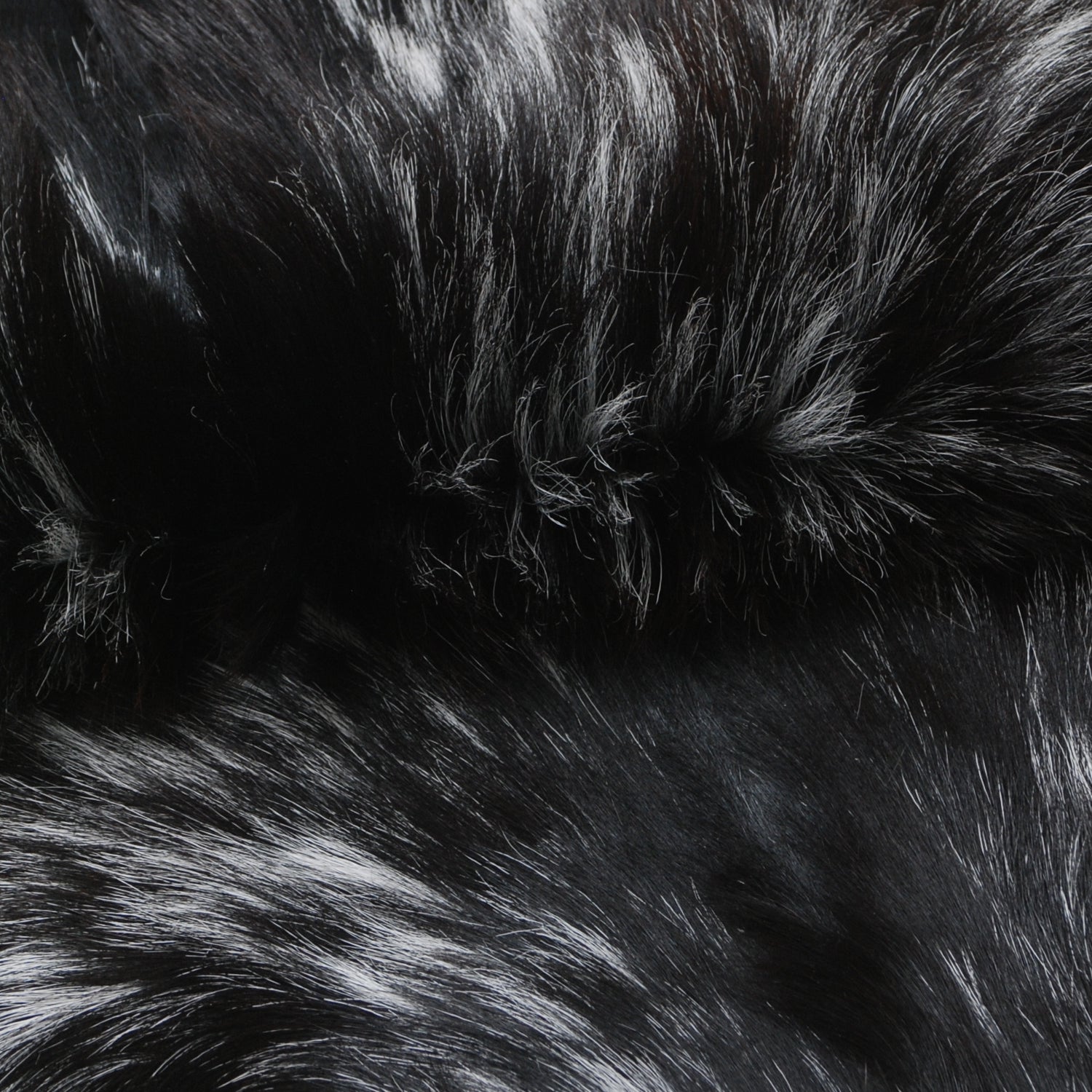 Rustic Black and White Goat Hide Rug - Perfect for Floor or Wall Décor