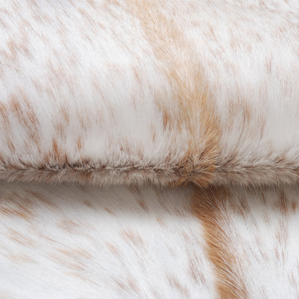 Luxurious Brown & White Goat Skin Rug - Handmade Pure Goat Skin Floor Rug - Unique Design - Hypoallergenic & Kid-Friendly - Non-Shedding - Celestial Leather Limited