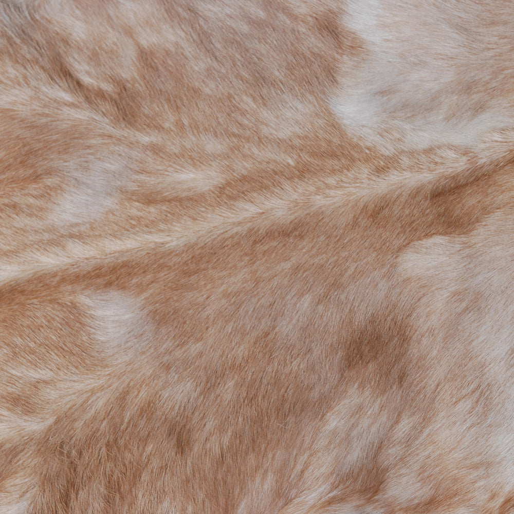 Luxurious Handmade Brown & White Goat Skin Rug | Soft, Kid & Pet-Friendly, Non-Shedding | Natural, Eco-Friendly Rustic Charm | Sustainable - Celestial Leather Limited