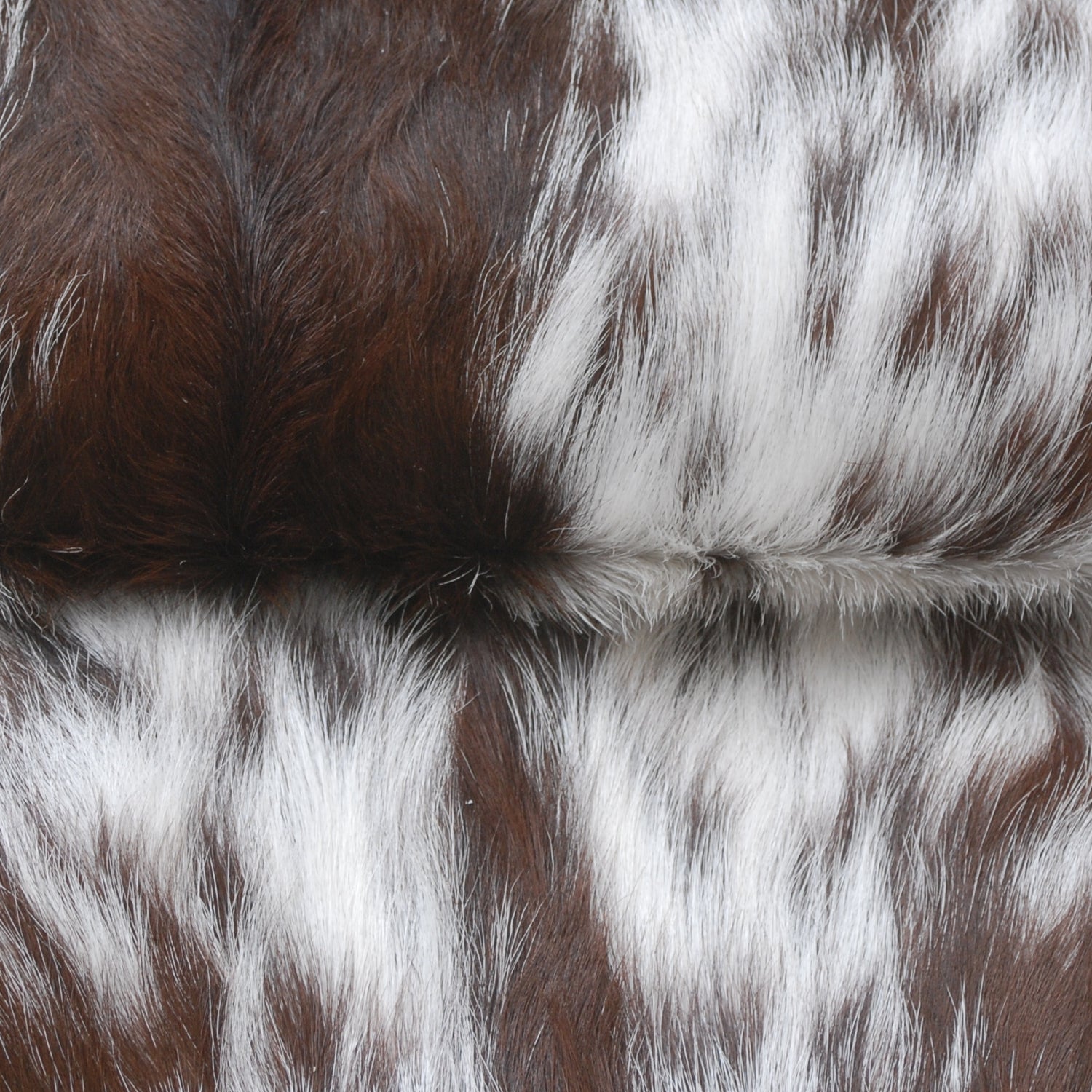 Handcrafted Tri-Color Goat Skin Rug - Soft and Durable for Elegant Interiors