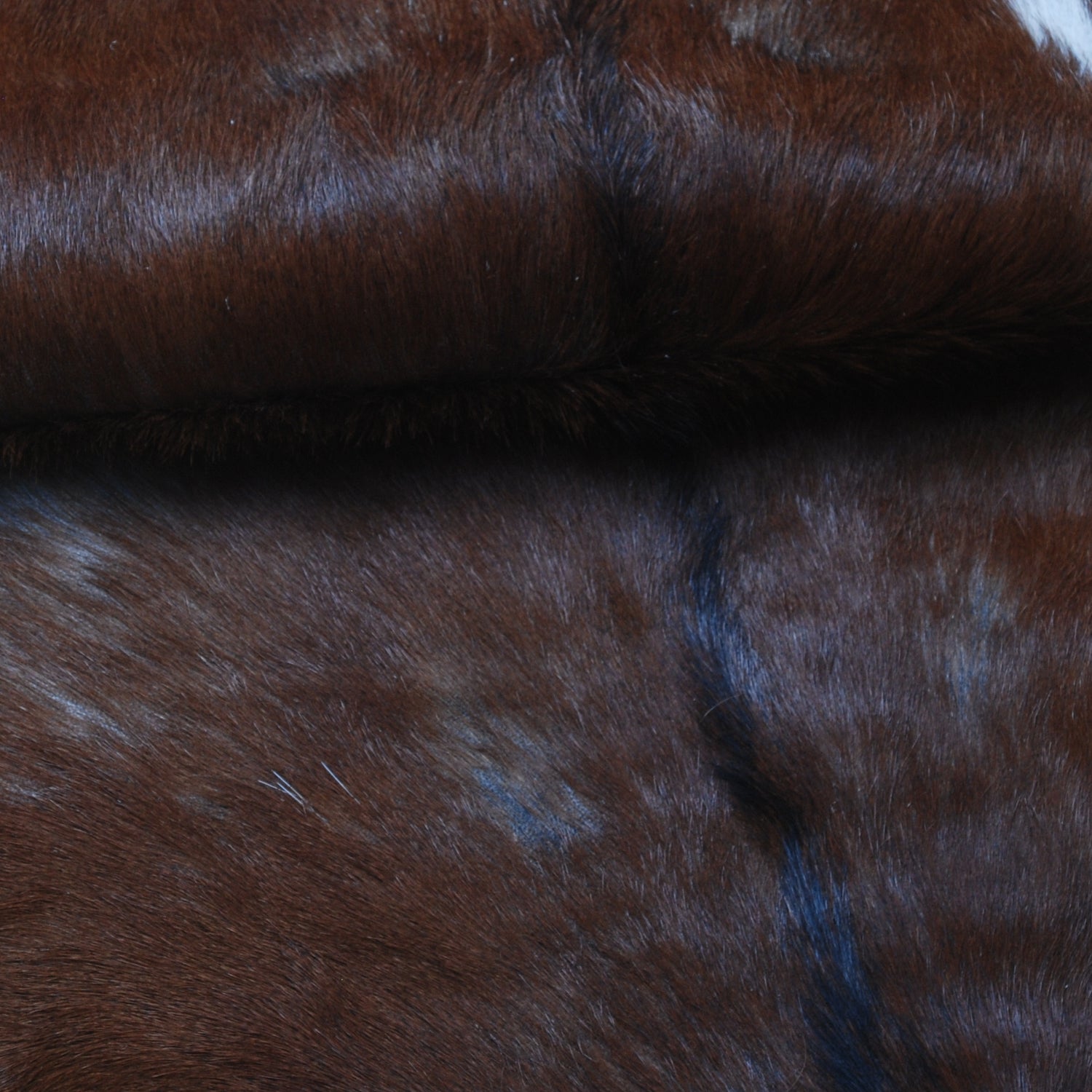 Luxurious Brown & White Goat Hide Rug - Premium Hair-On Skin Rug for Elegant Home Decor