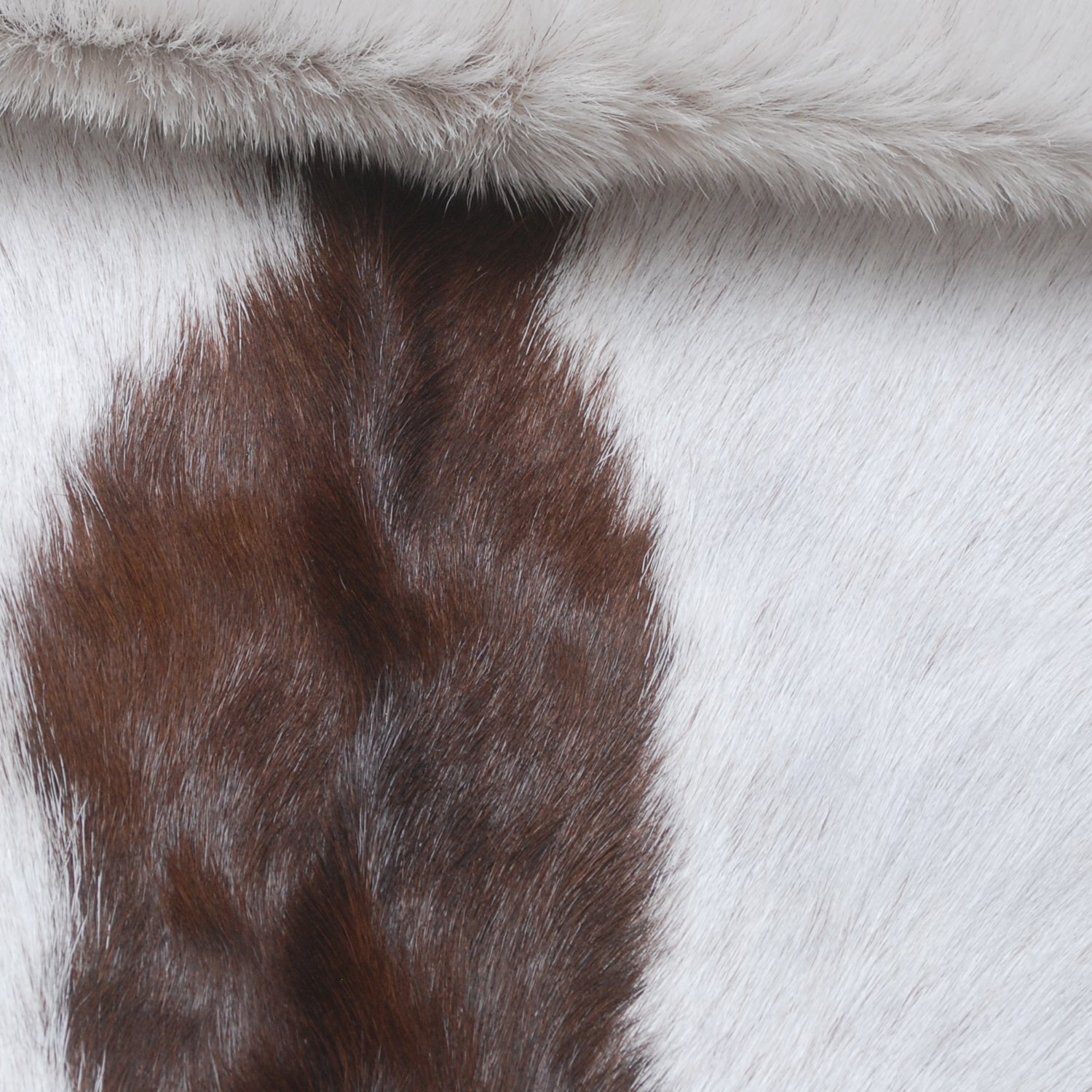 Luxury Brown & White Goat Hide Rug - Premium Hair-on Skin - Eco-Friendly - Hypoallergenic - Handcrafted Elegance for Any Room - Celestial Leather Limited