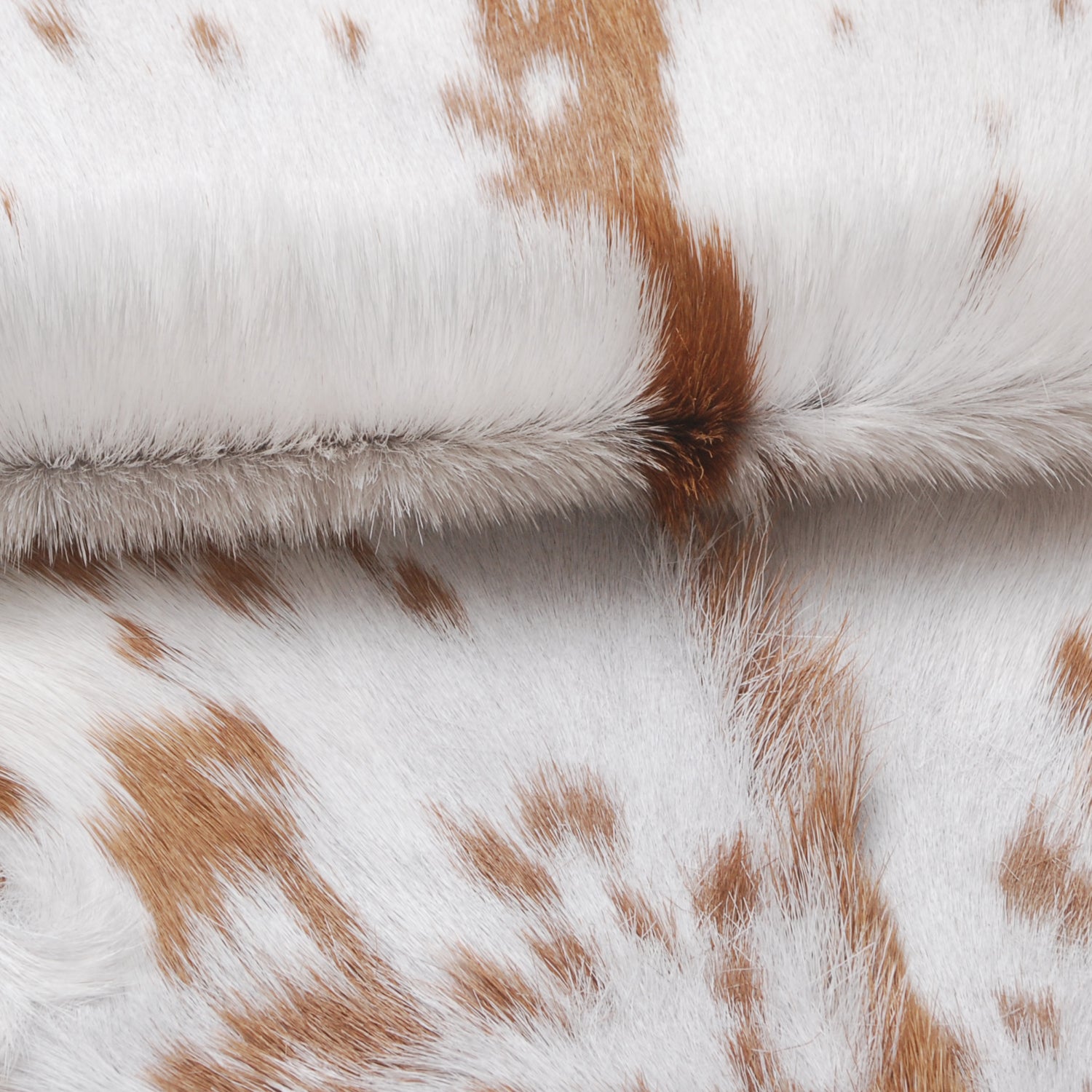 Luxurious Brown & White Genuine Goat Skin Rug for Home Décor