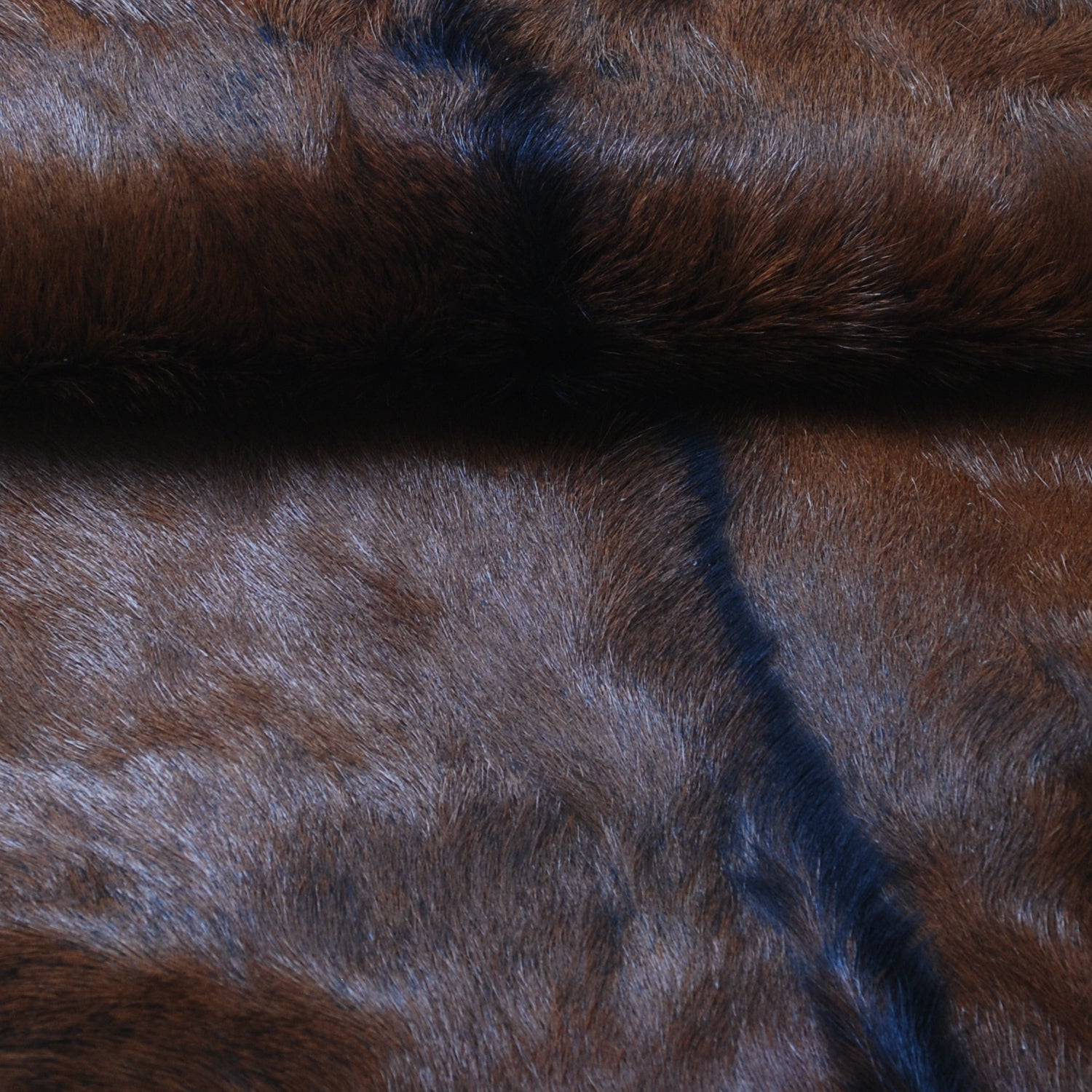 Dark Brown Rug - Soft, Durable, and Eco-Friendly - Handmade Pure Goat Skin Floor Rug - Non-Slip Suede Back