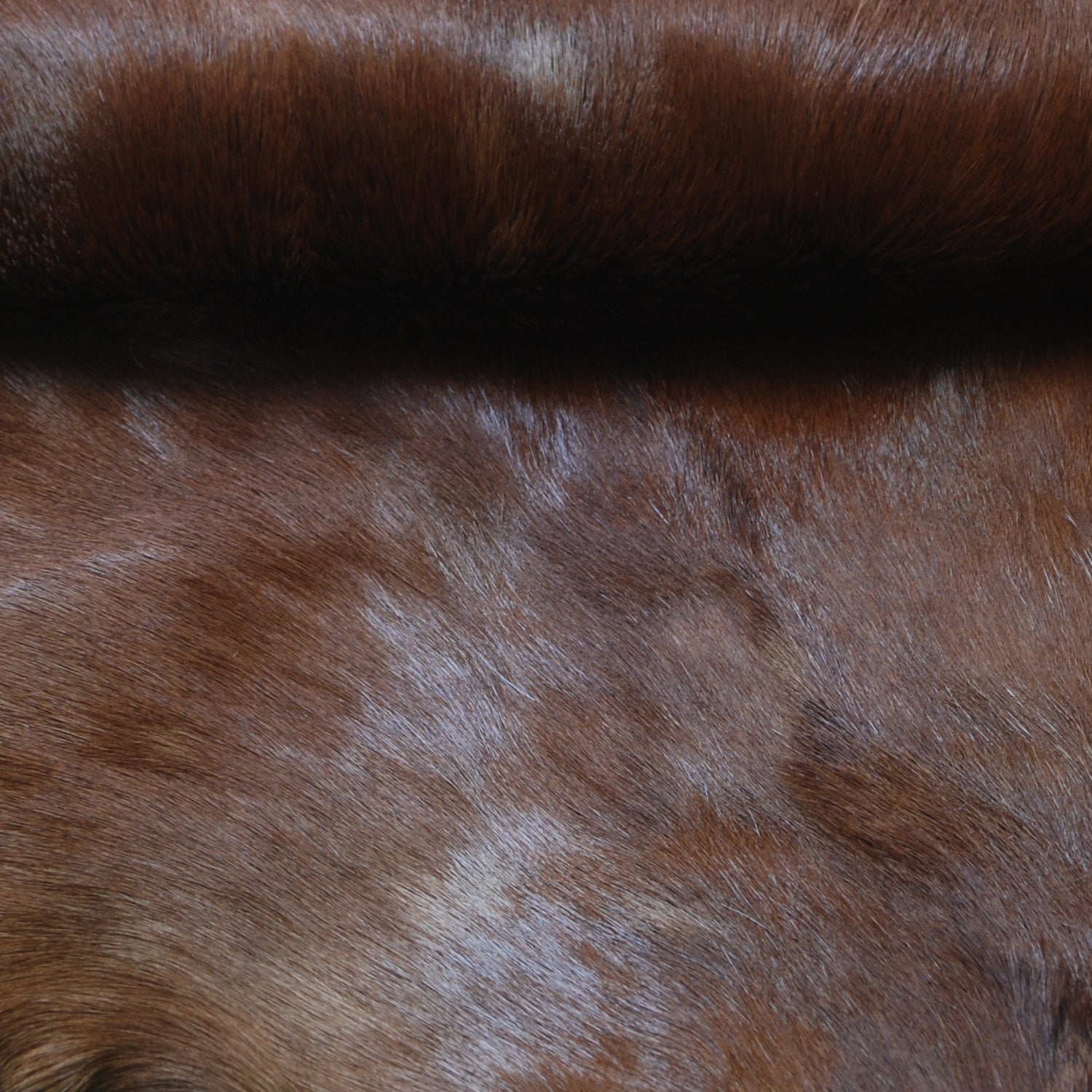 Authentic Hair-On Goat Skin Rug - Rich Dark Brown for Sophisticated Interiors
