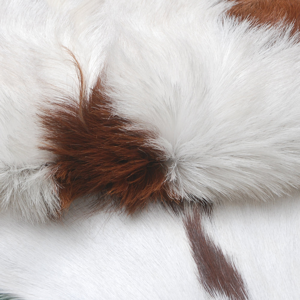 Luxury Brown & White Goat Skin Rug Handmade from Pure Goat Skin Leather - Soft, Durable, Eco-Friendly, Unique Colour Variations - Celestial Leather Limited