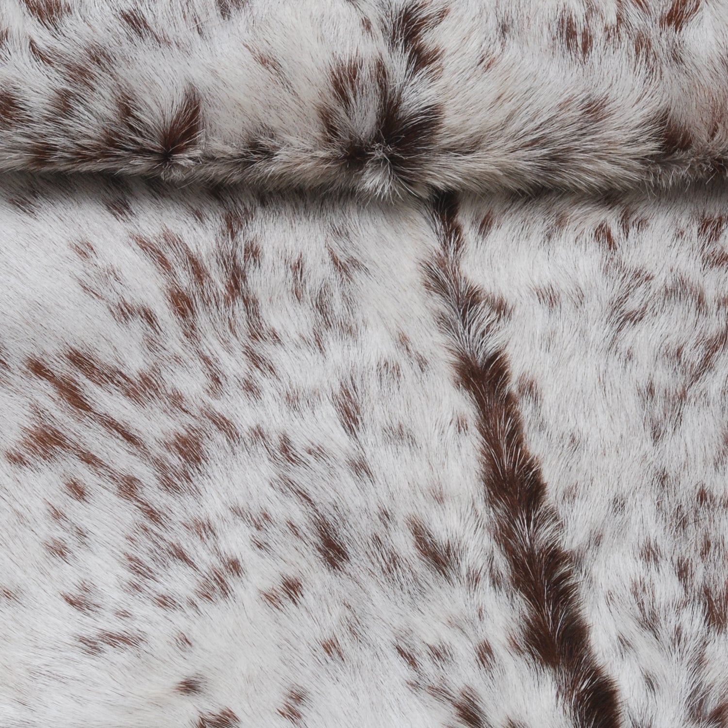 Luxurious Dark Brown Goat Skin Rug - Genuine Hair-On Leather for Elegant Décor