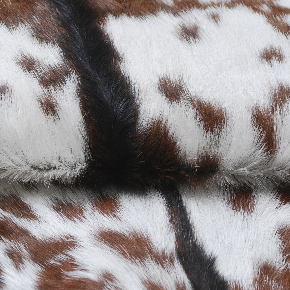 Luxurious Brown & White Goat Skin Rug - Premium Hair-on Goat Hide Rug - Natural - Eco-Friendly - Unique Patterns - Hypoallergenic - Celestial Leather Limited