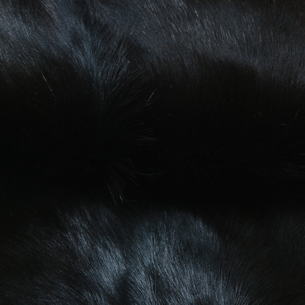 Luxurious Dark Brown and Black Goat Hide Rug - Premium Hair-On Genuine Skin - Hypoallergenic, Non-Slip Backing - Handcrafted in Asia - Celestial Leather Limited