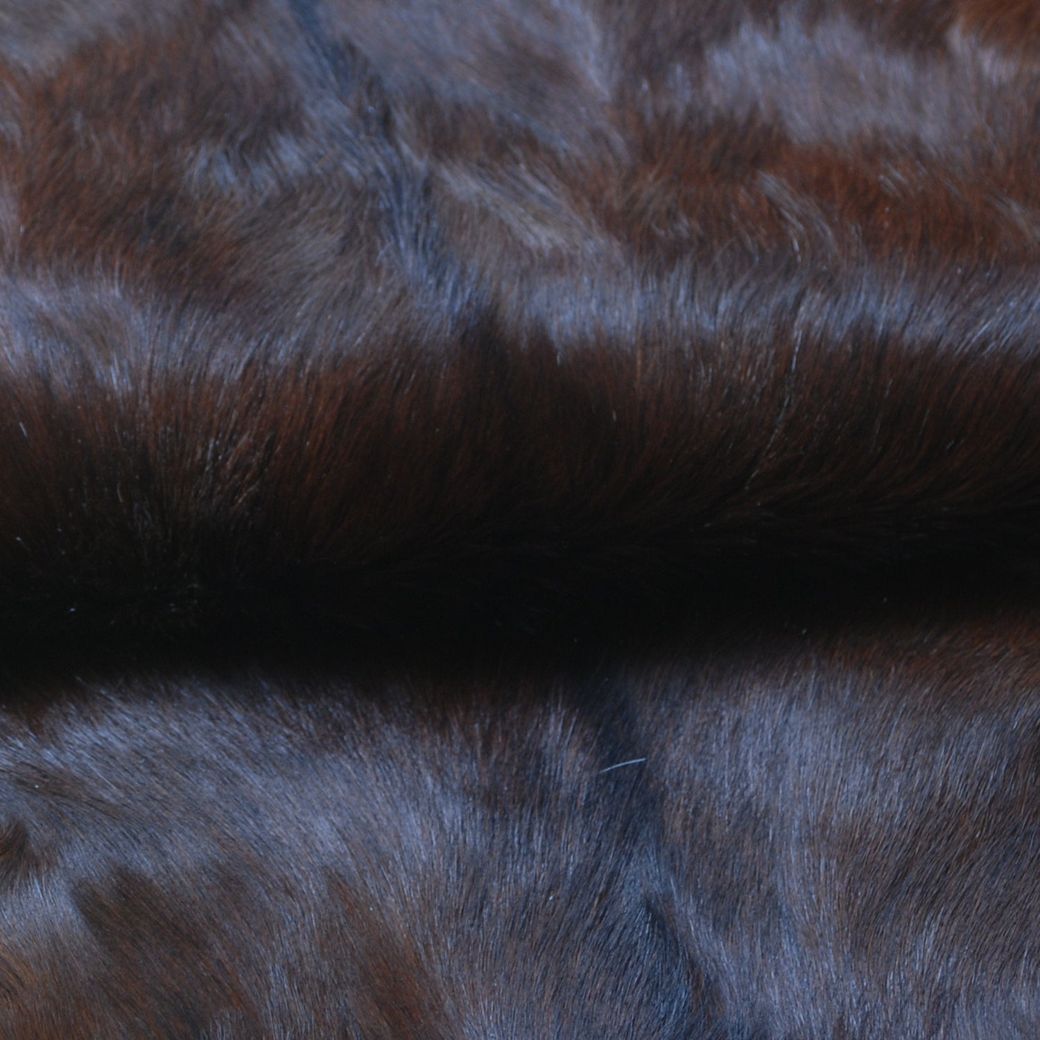 Rustic Dark Brown Goat Hide Rug - Genuine Leather for Timeless Home Styling