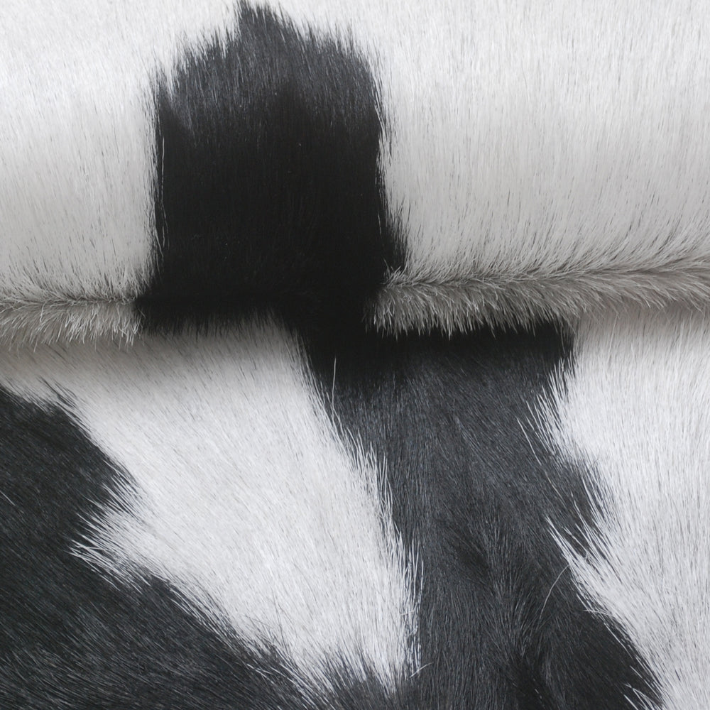 Luxury Black & White Genuine Goat Hide Rug - Premium Hair-On Goat Skin, Hypoallergenic, Non-Shedding, Eco-Friendly Décor for Modern Spaces - Celestial Leather Limited
