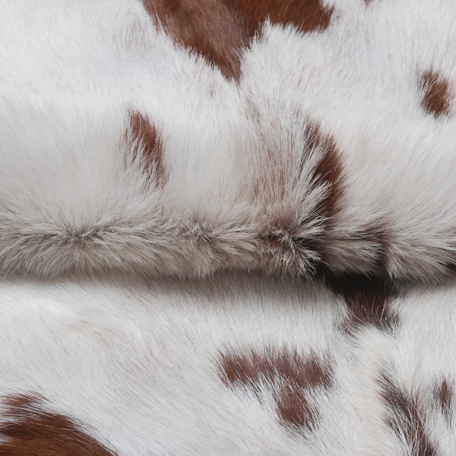 Luxury Brown & White Goat Skin Rug - Handmade Pure Goat Skin Floor Rug with Unique Colour Variations & Hypoallergenic Qualities - Celestial Leather Limited