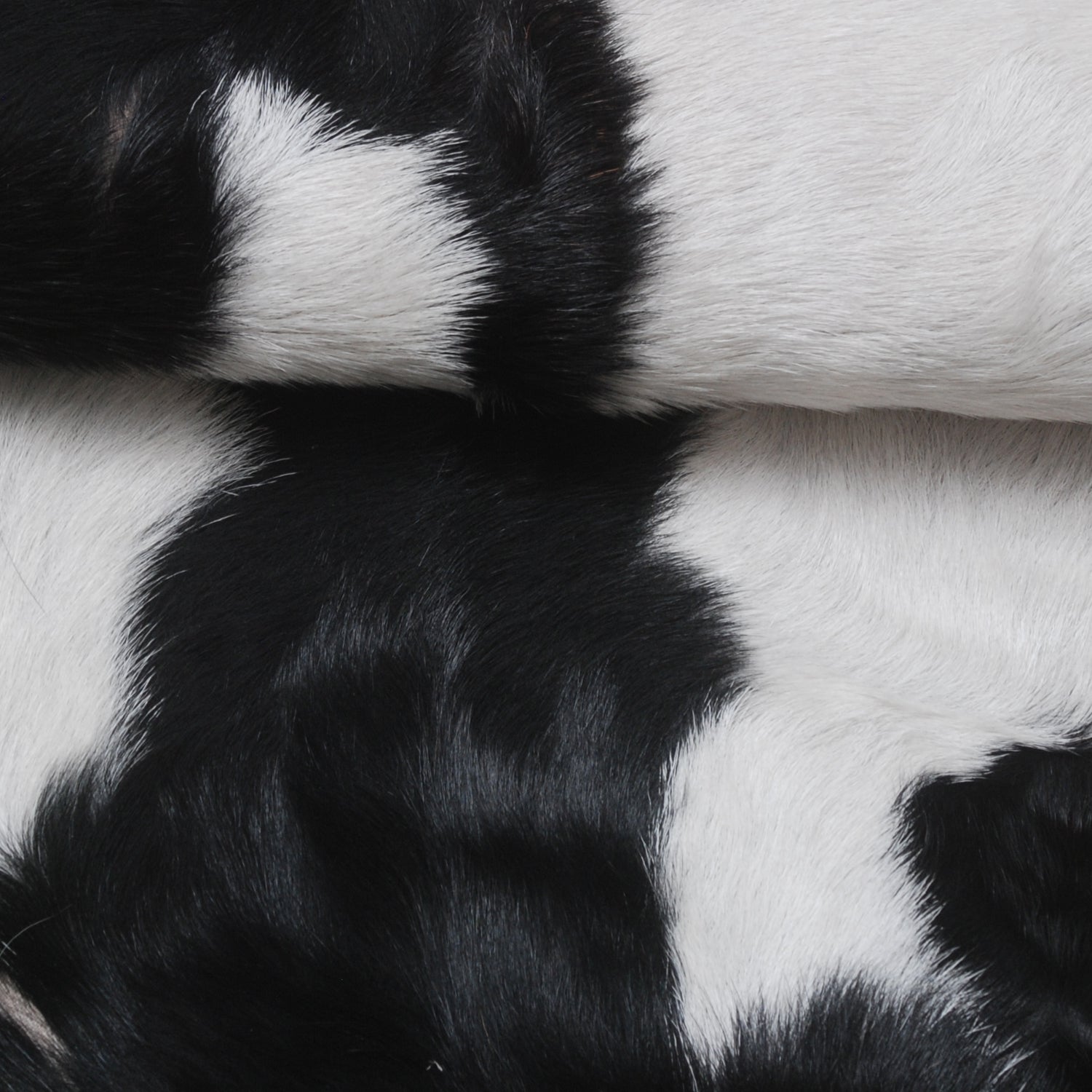Goat Skin Rug: Tri-Color genuine Goat hide rug