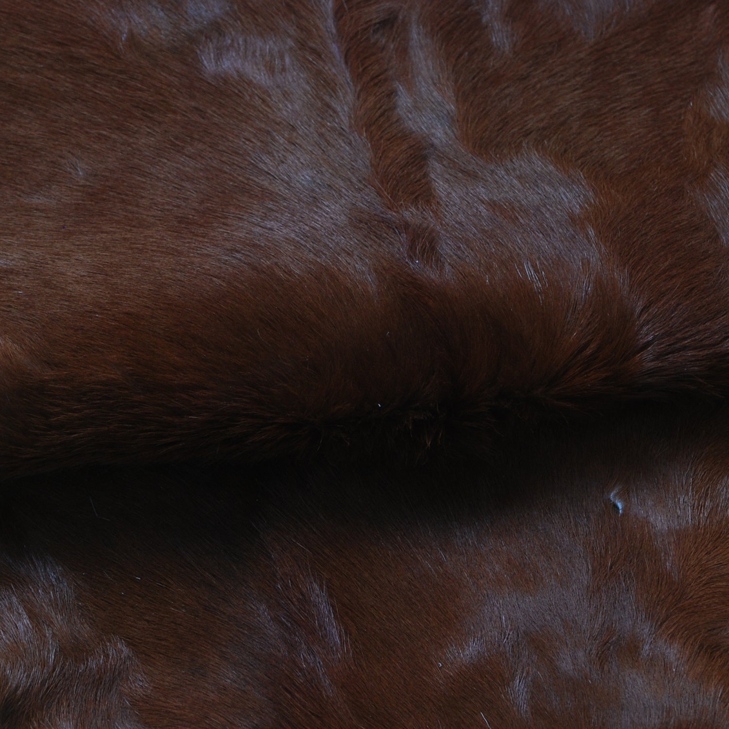 Handcrafted Dark Brown Goat Skin Rug - Genuine Leather for Luxurious Décor