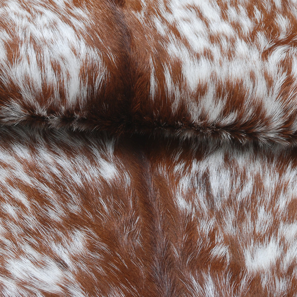 Luxurious Brown and White Goat Hide Rug - Premium Hair-On Goat Skin Rug for Home Décor - Celestial Leather Limited