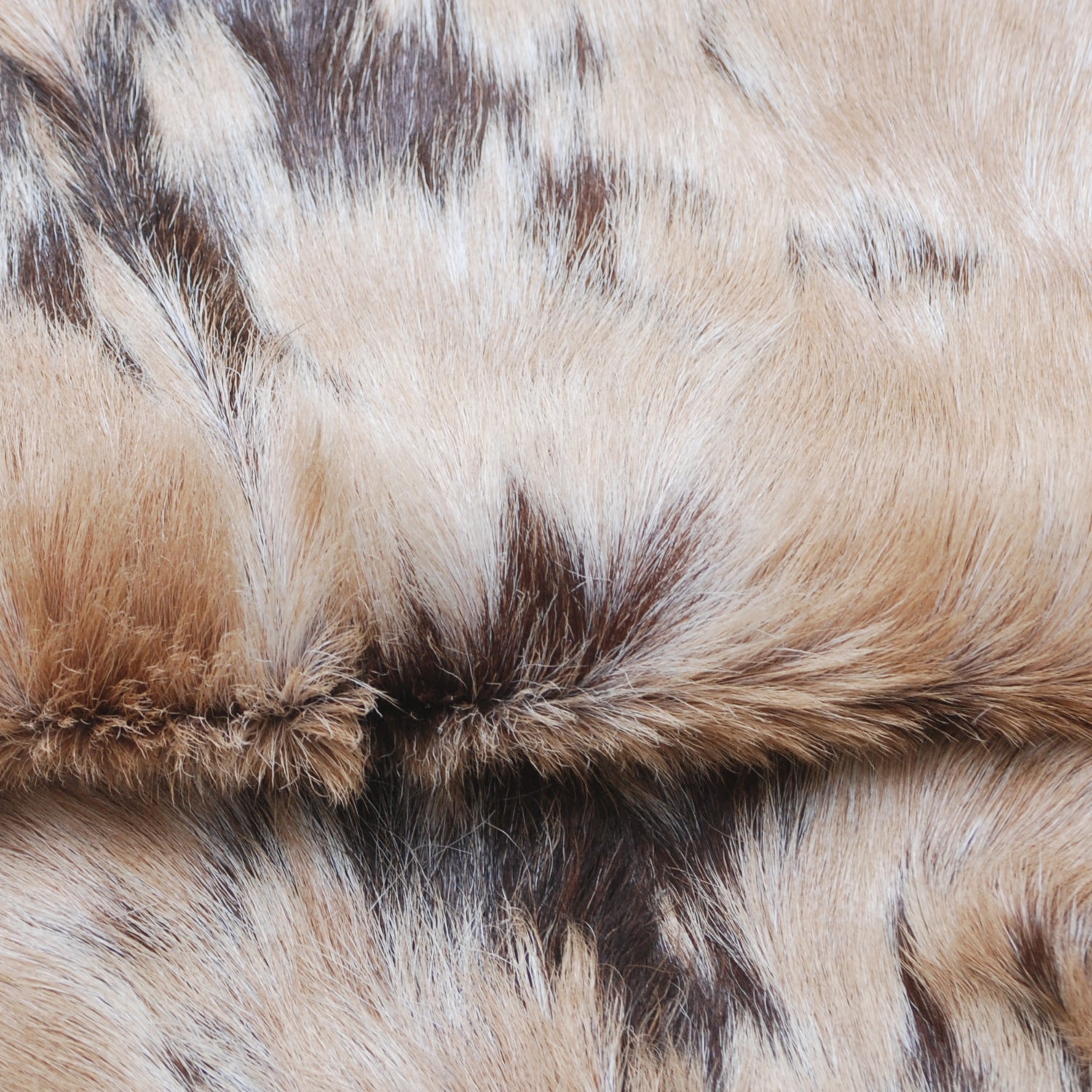 Luxury Dark Brown & White Goat Skin Rug - Handmade, Soft, Non-Shedding, Eco-Friendly, Unique Colour Variations, Hypoallergenic, Non-Slip Suede Back