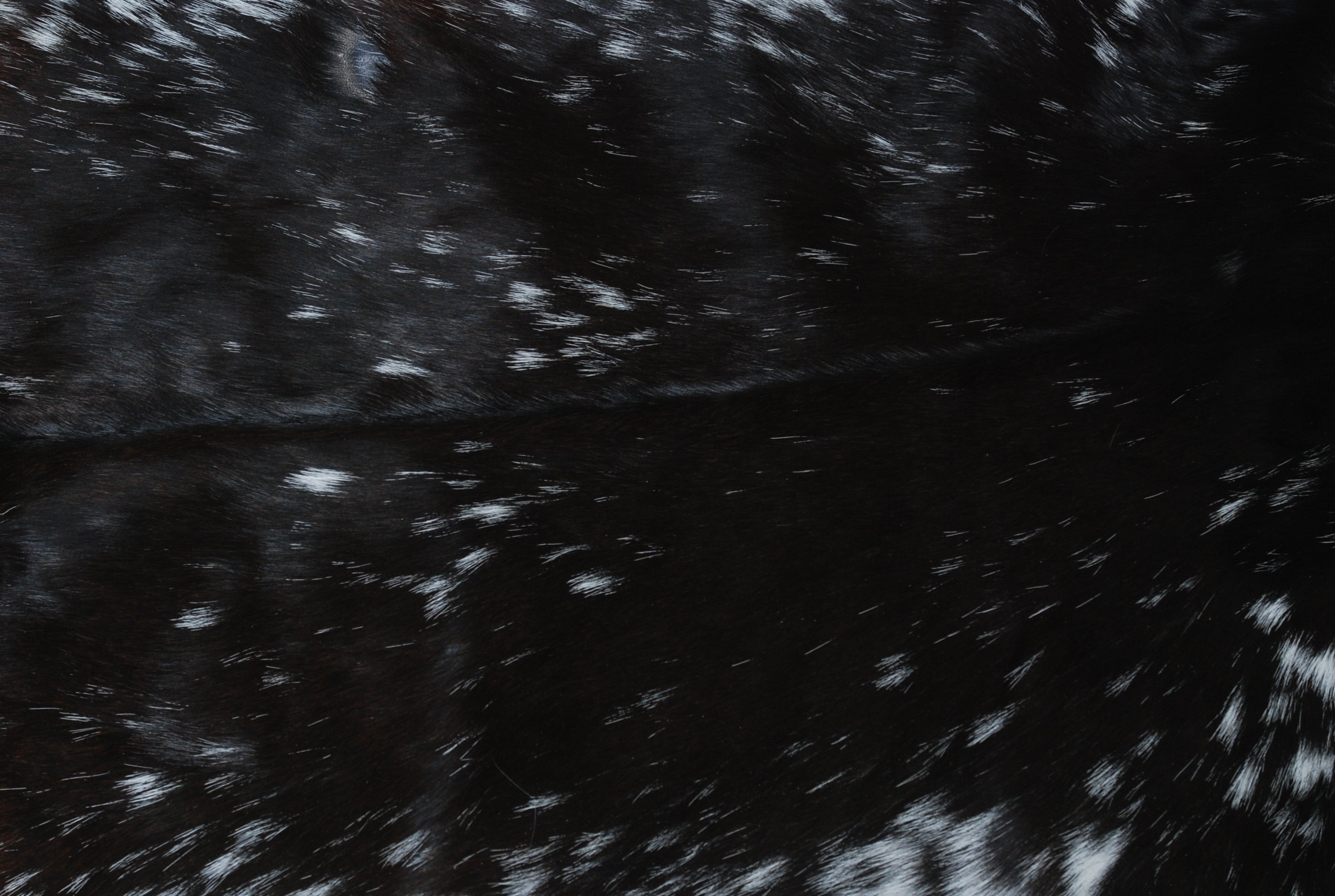 Authentic Hair-On Goat Skin Rug - Black and White Pattern for Luxe Décor